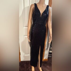 VENUS Black Elegant Sequin Dress
